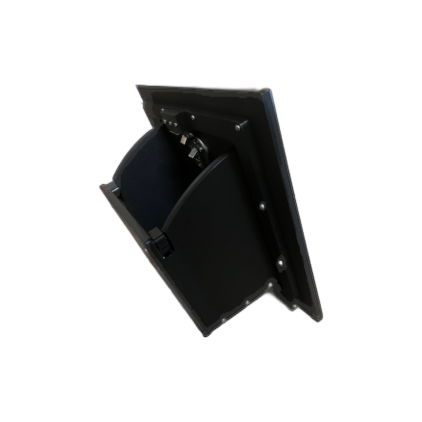 14 x 14- inch tilt out boat hatch in black.