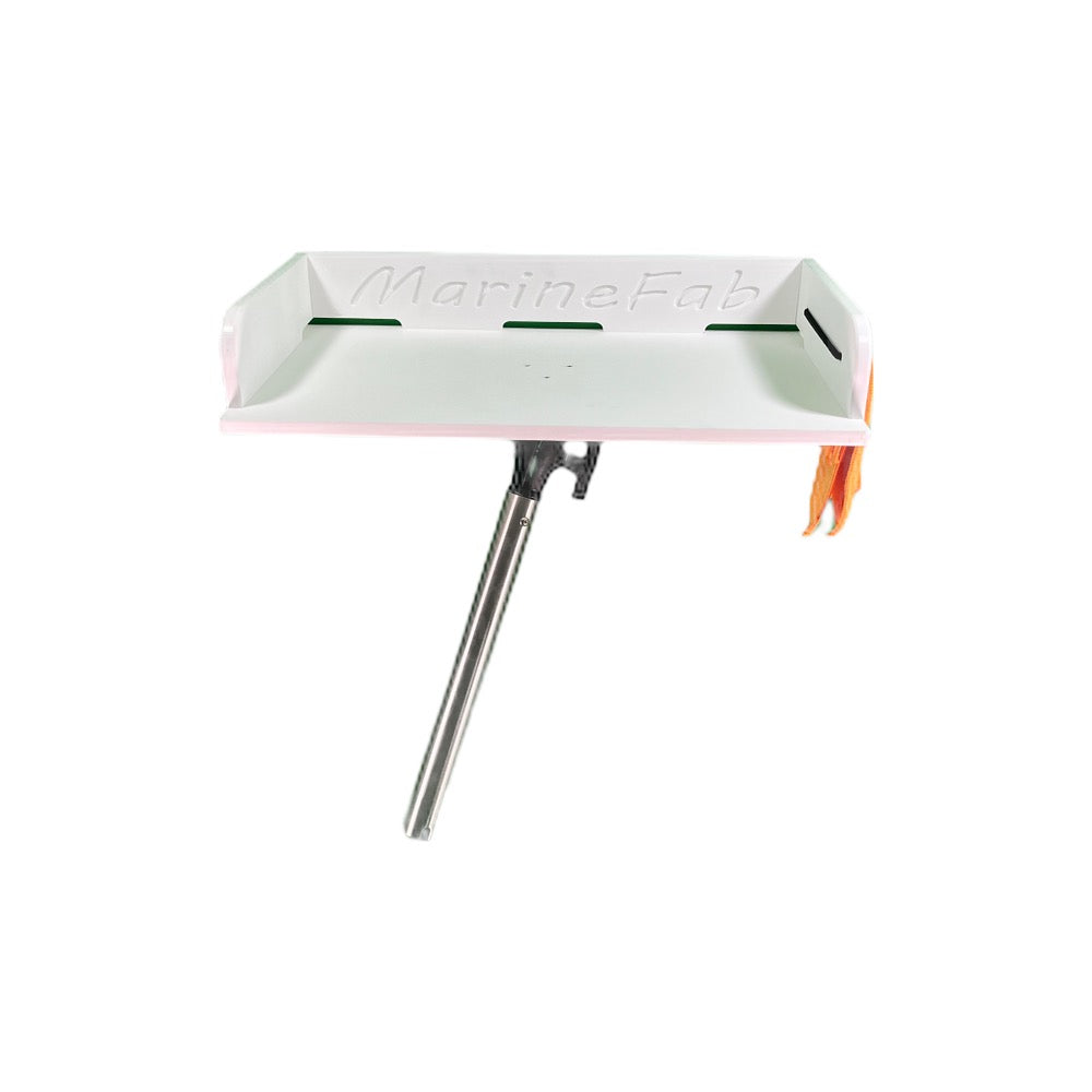 Fillet Table with Swivel Rod Holder with engraved text