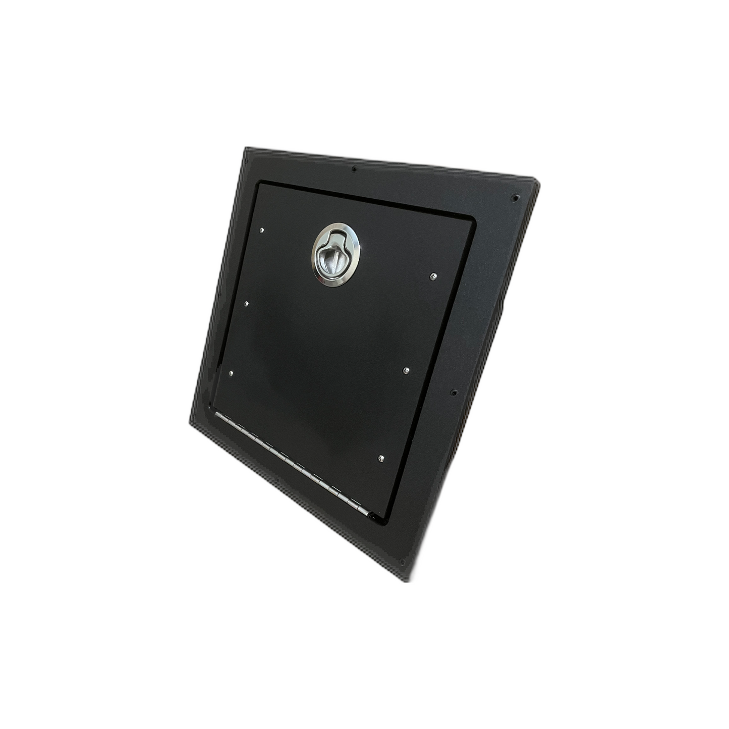 This MarineFab USA product is a 14x14-inch tilt out storage hatch for the boat. This pull-out boat hatch fits in a 12 x 12-inch hole cutout and comes with 316 stainless steel hardware.